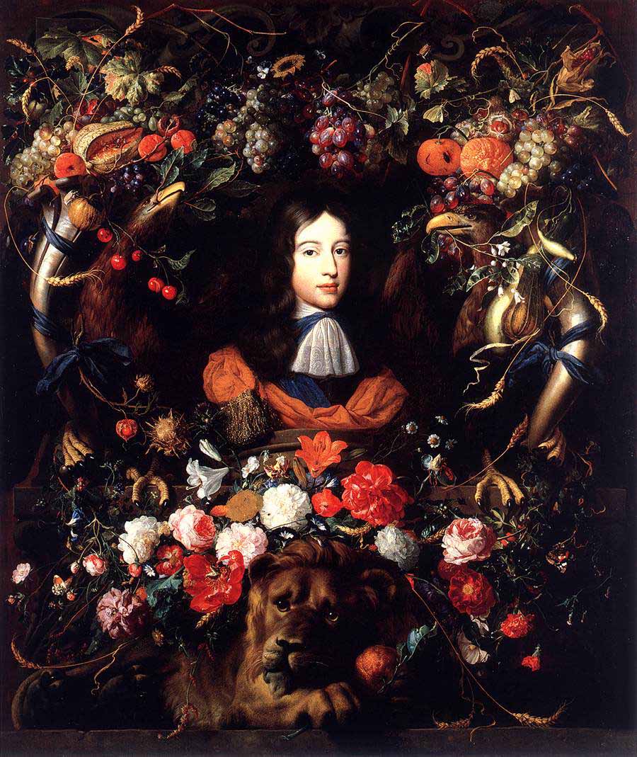 Garland of Flowers and Fruit with the Portrait of Prince William III of Orange